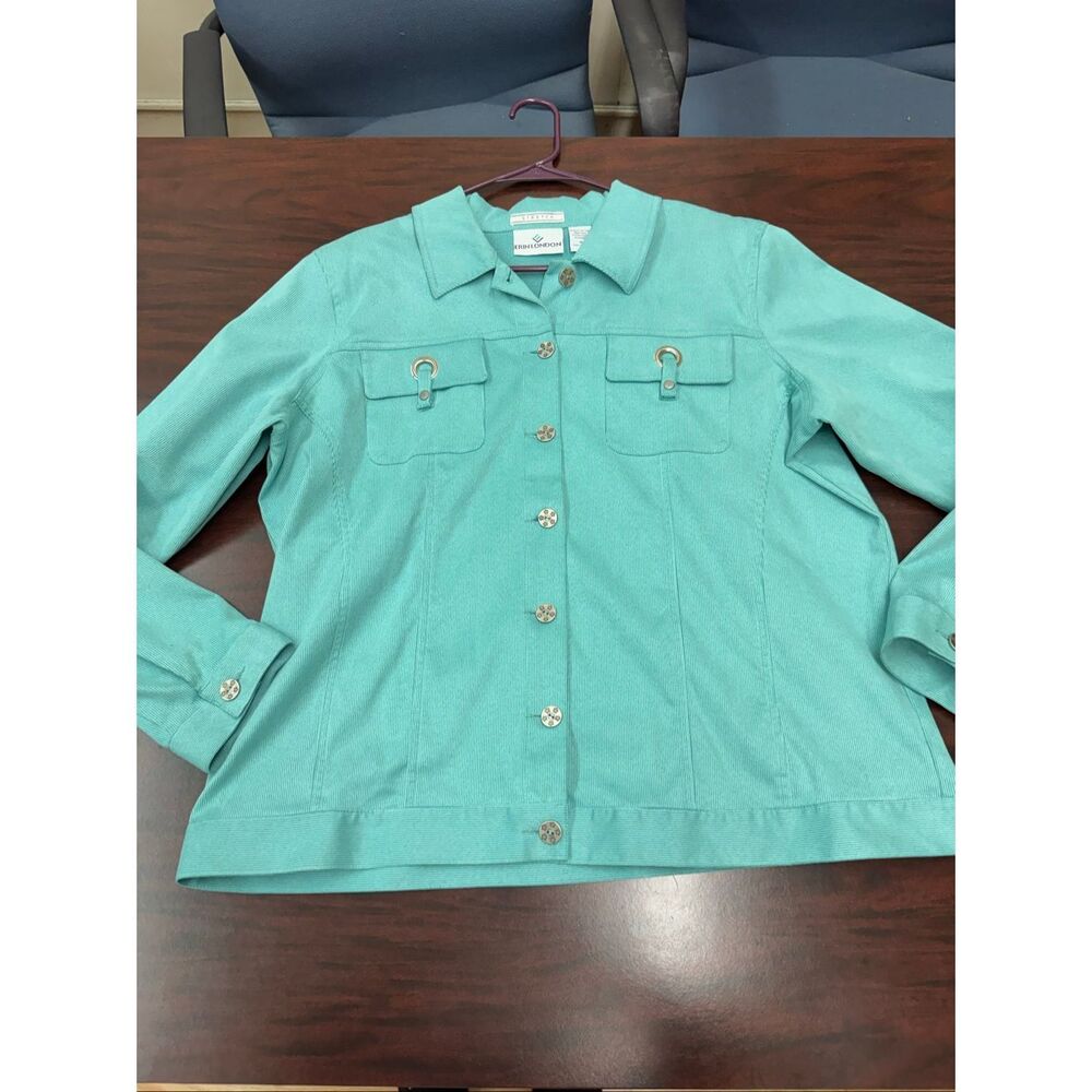 Erin London Stretch Button Up Jacket Size 1X